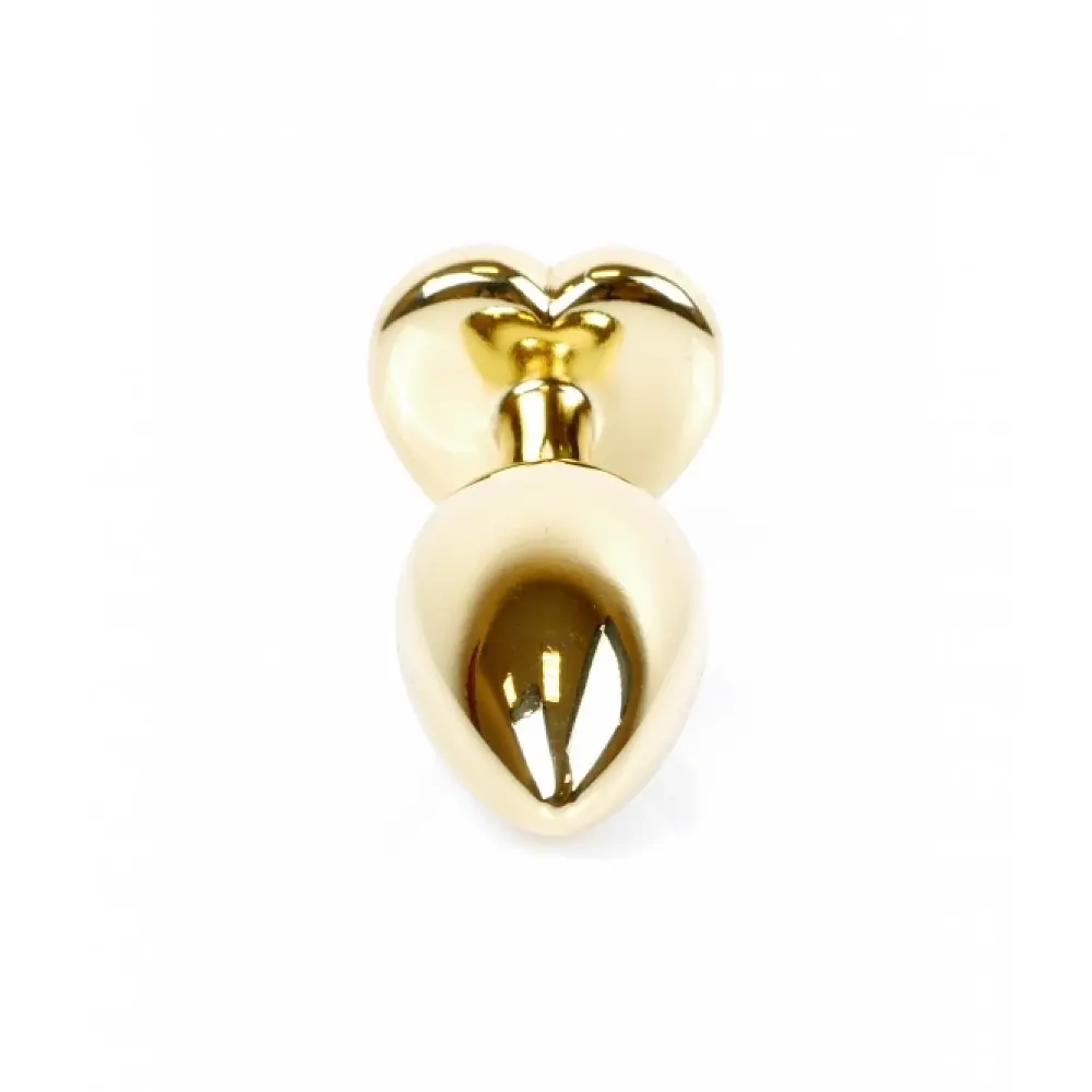 Анальна пробка з кристалом B-Series Jewellery Gold Heart Plug Rose, 7х2,7 см, рожевий - фото 4