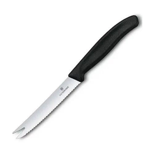 Кухонний ніж Victorinox SwissClassic Cheese&Sausage лезо 11см хвил. з чорн. ручкою
