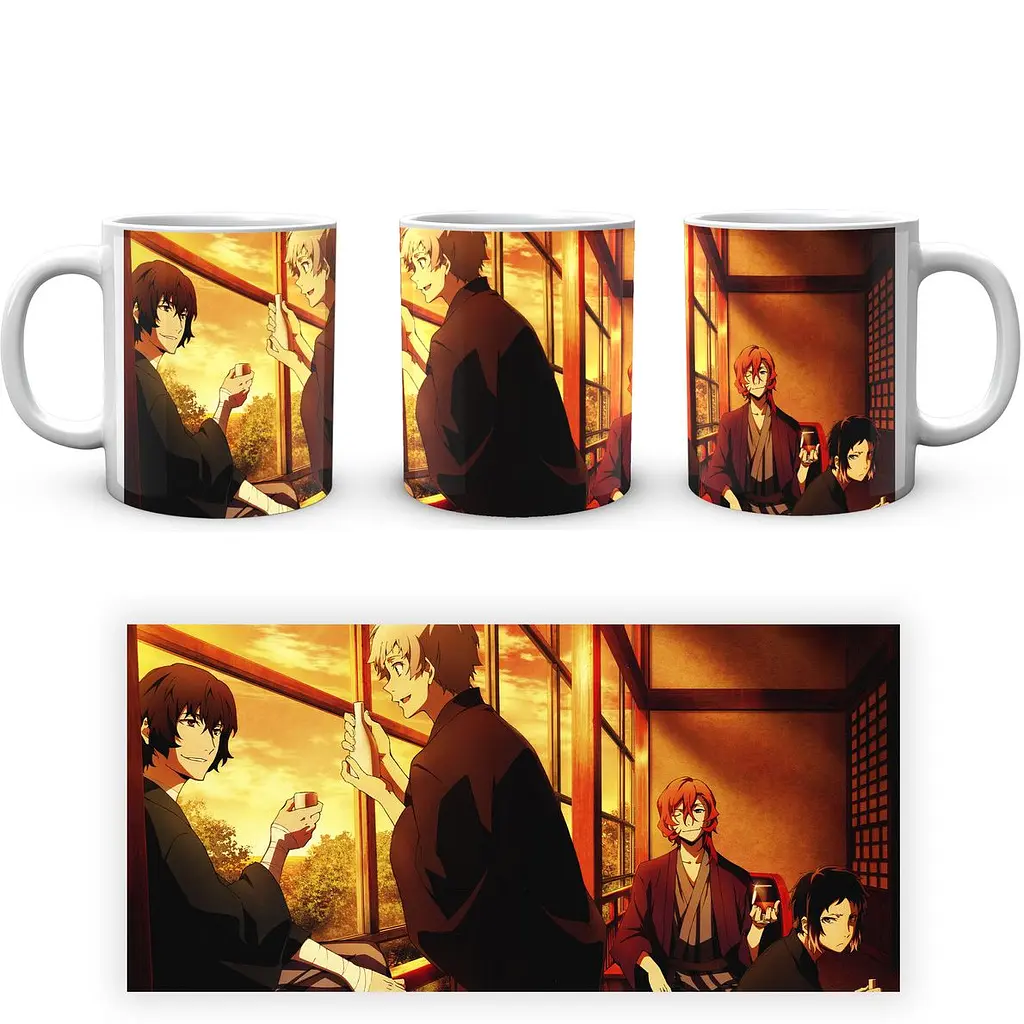 Кружка GeekLand Bungou Stray Dogs Проза Бродячих Псов Ацуши Дазай Акутагава Чуя BSD 13 330 мл белая - фото 4