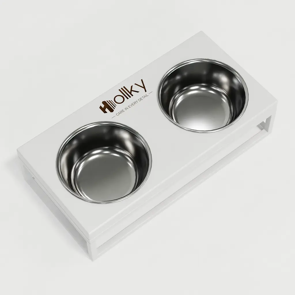 Hollky Base S — миски на подставке для маленьких собак и кошек (2 × 0,45 л) - фото 4