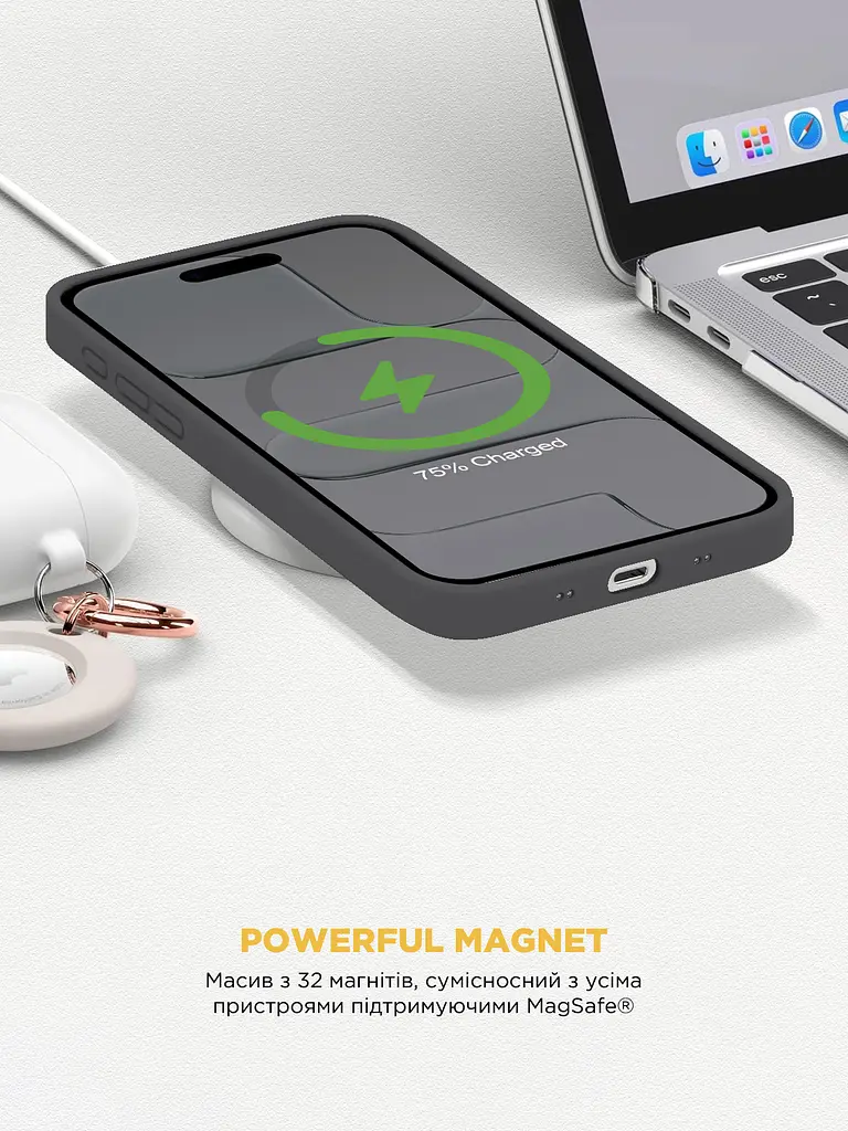 Силиконовый чехол с MagSafe для Apple iPhone 17 Air, ICON2 MagCase, черный, противоударный, панель с мягкой подкладкой, защита всего корпуса, поддержка беспроводной зарядки, совместим с защитными стеклами и пленками, ArmorStandart (ARM86250) - фото 8