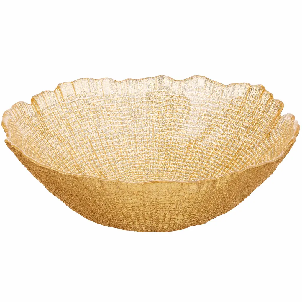 Салатник Ardesto Golden ice скло 27.5x8.7 см 2000 мл золотистий (AR5056)
