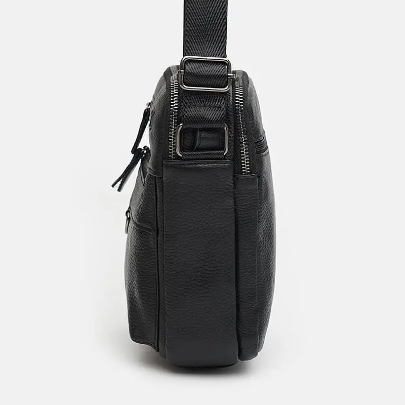 Чоловіча сумка Keizer K14035bl-black 22х17х8 см Чорний - фото 4