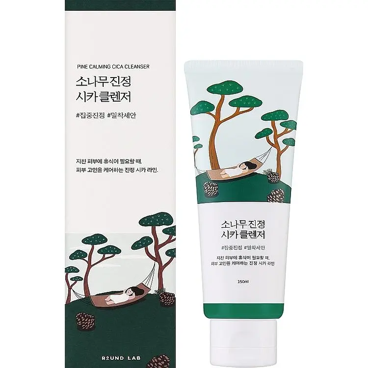 Пенка для лица Round Lab Pine Calming Cica Cleanser очищающая с экстрактом игл сосны 150 мл - фото 2