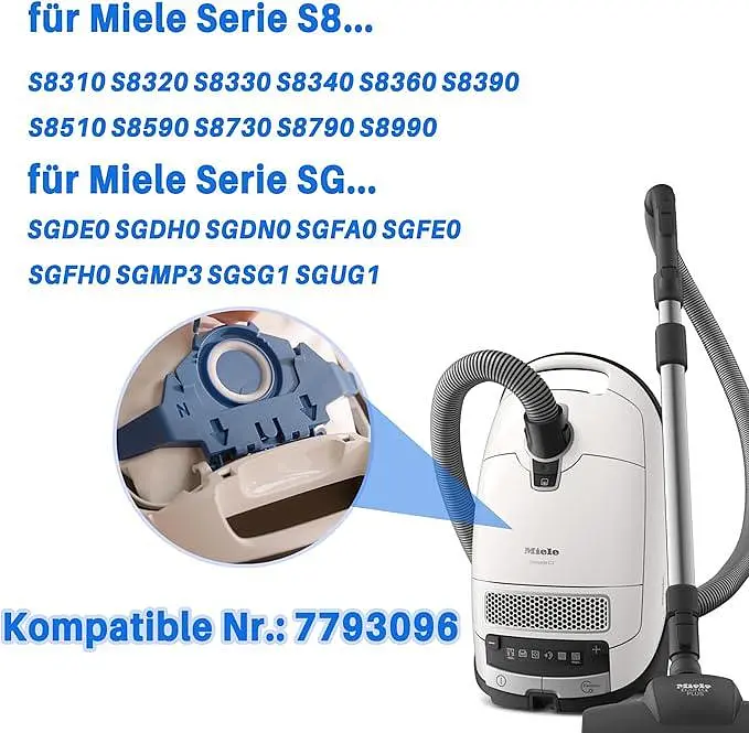 Тримач мішка пилососа Miele S8000-S8999 7793096 Оригінальний - фото 4