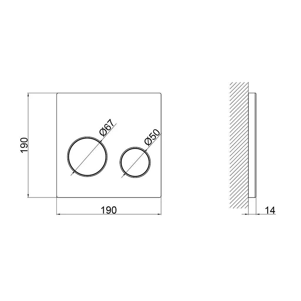 Клавіша змиву Qtap Nest UNI QT0211P01V1176W, Білий - фото 2