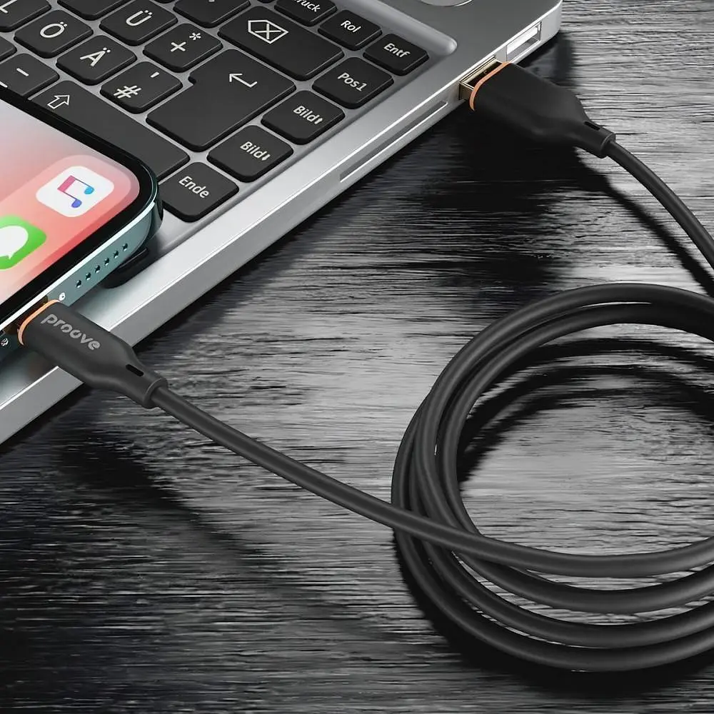 Кабель Proove Jelly Silicone USB to Lightning 2.4A (1m) black (CCJS20001101) - фото 6