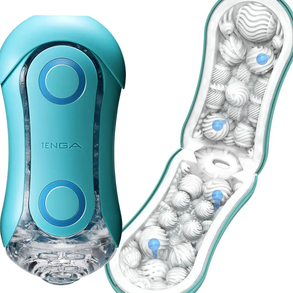 Мастурбатор Tenga Flip Orb - Ocean Blue, з можливістю зміни тиску та стимулювальними кульками всередині - фото 9