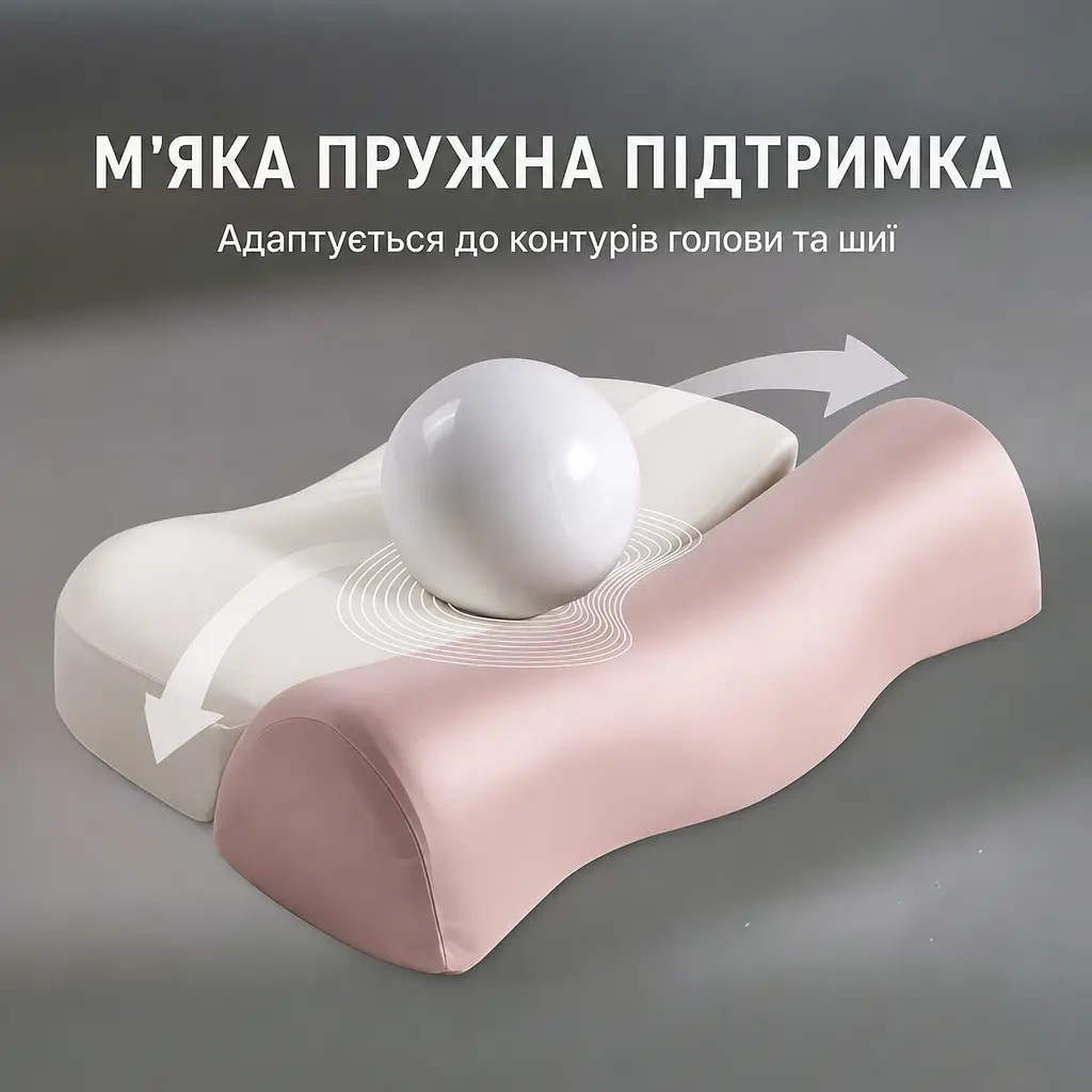 Ортопедична ергономічна подушка 2 в 1 Solve 50 x 35 x 11 см (KT8001218) - фото 6