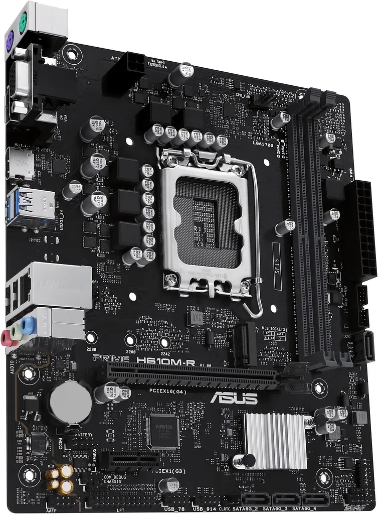 Материнcька плата Asus PRIME H610M-R-SI s1700 H610 2xDDR5 M.2 HDMI D-Sub DP mATX - фото 3