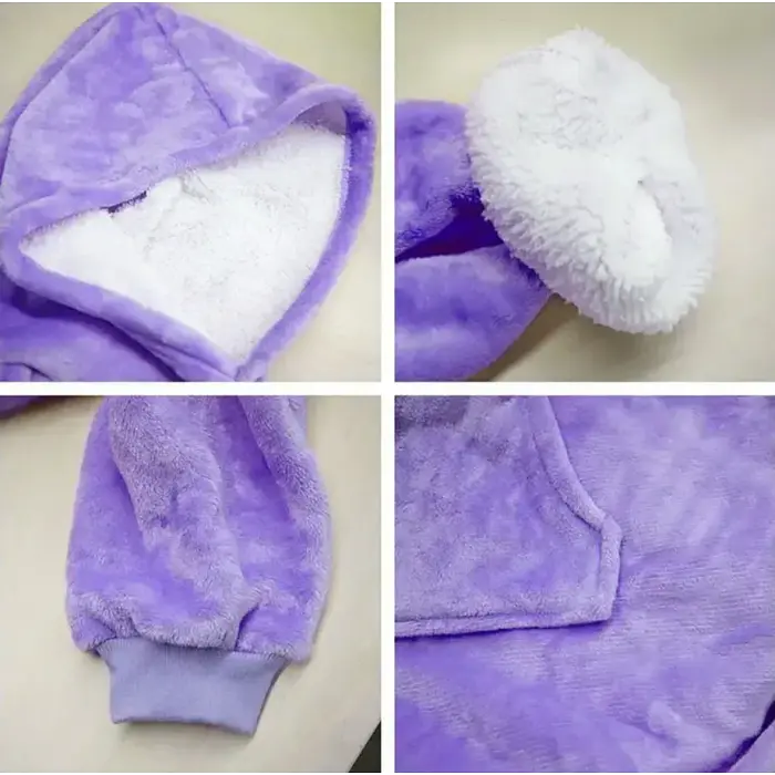 Толстовка-плед з капюшоном Huggle Hoodie Ultra Plush Blanket | Плюшева кофта | Плед із рукавами Oversize Фіолетовий - фото 5