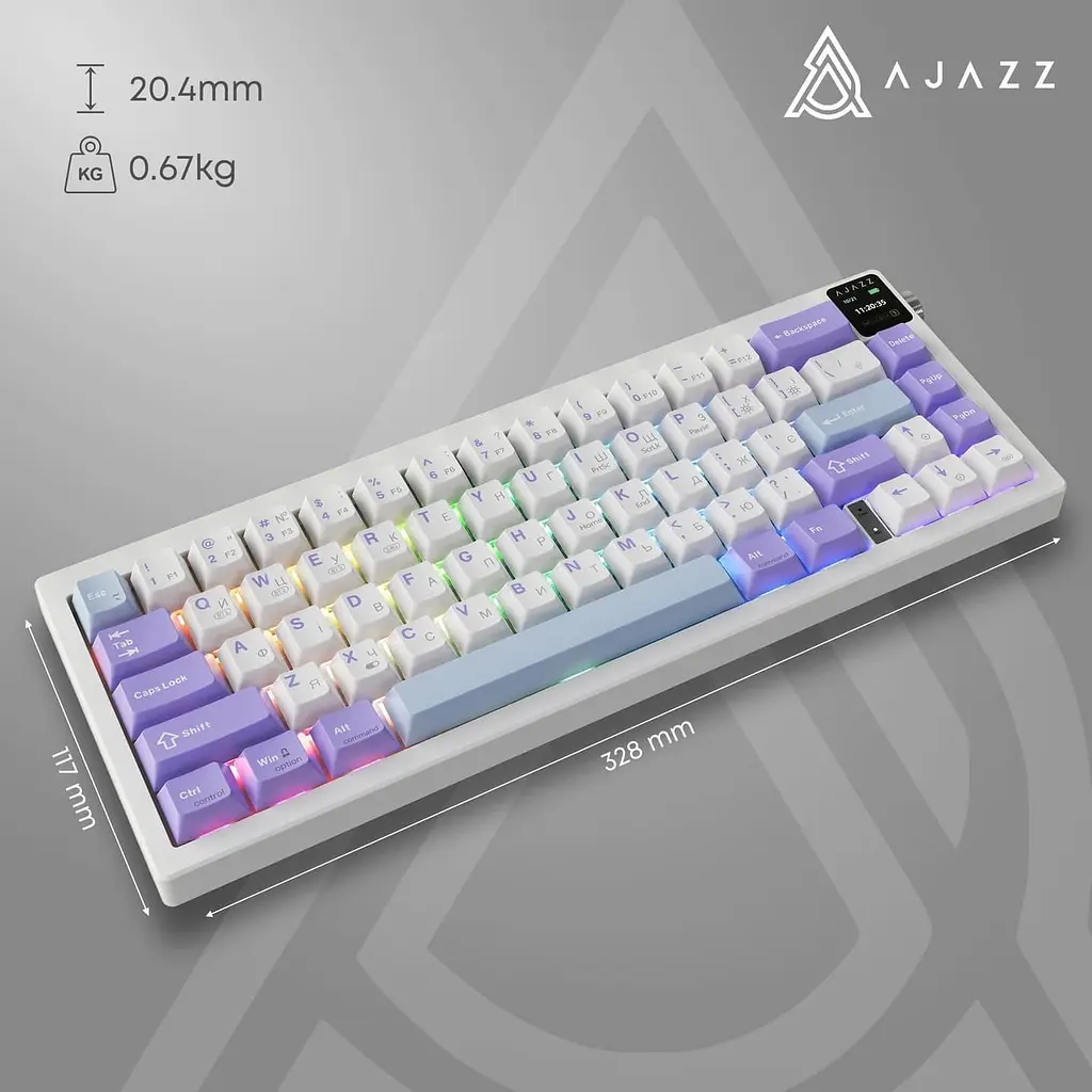 Клавіатура Ajazz AK650 Flying Fish Switch Purple (AK650-FF-PWB) - фото 9