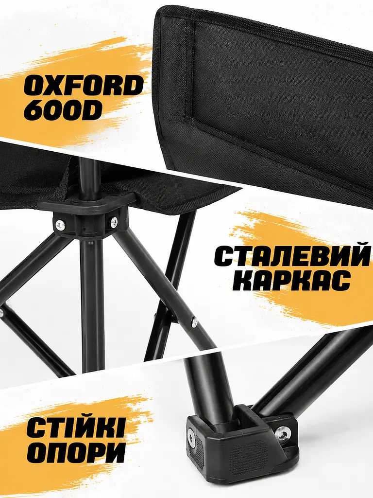 Пляжний набір 2 крісла з парасолькою і сумкою-холодильником чорний (49676208) - фото 7
