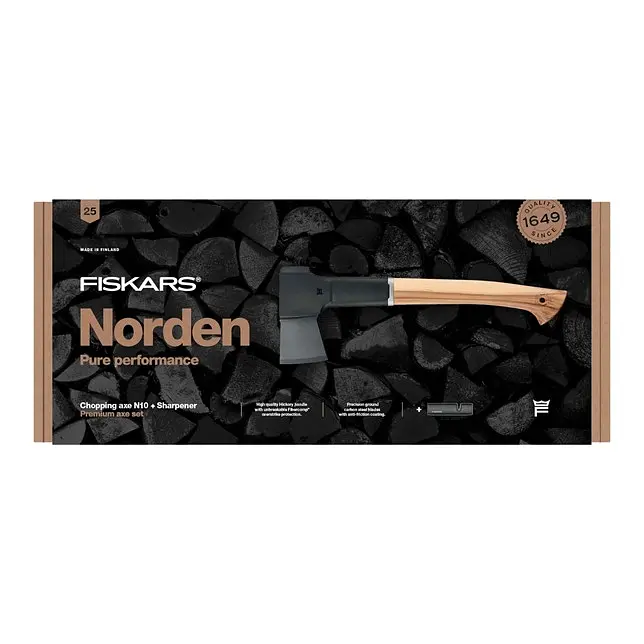 Подарунковий набір Fiskars Norden chopping axe N10 + sharpener SET 1052276 - фото 2