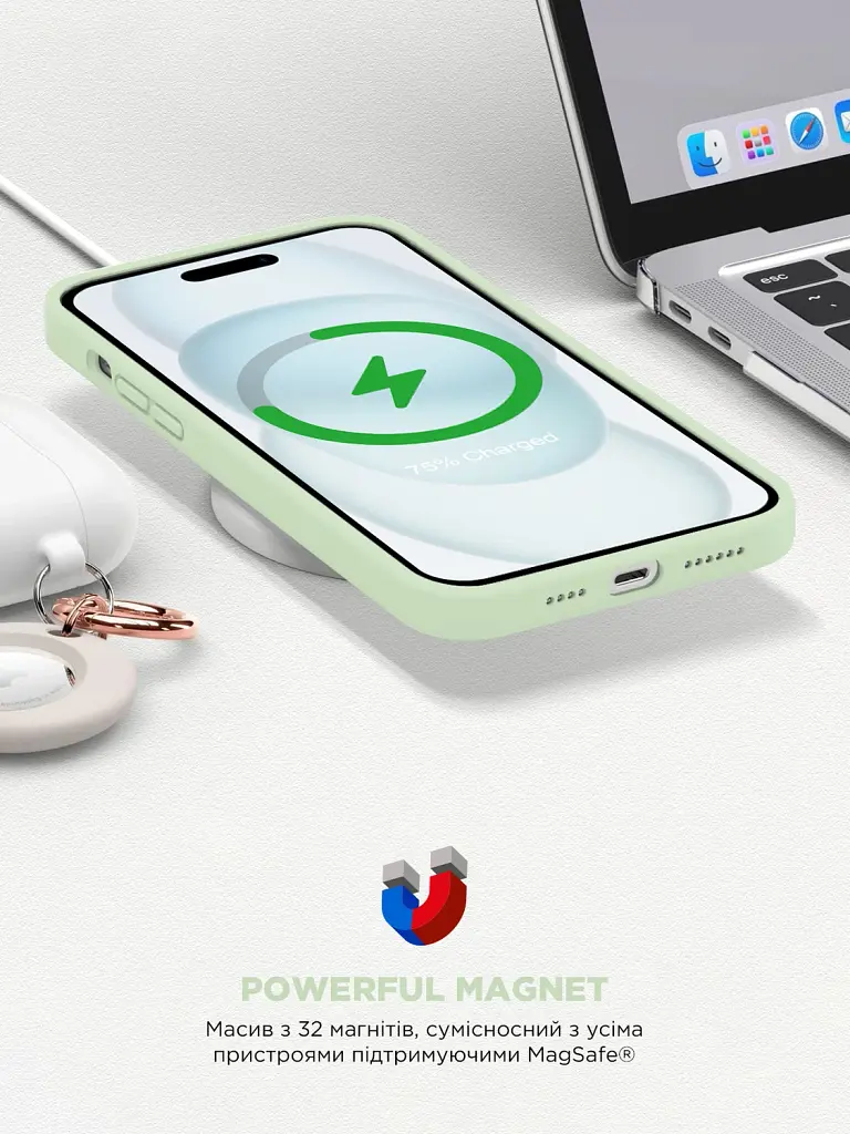 Чехол ArmorStandart ICON2 MagSafe для Apple iPhone 15 Soft Mint - фото 9