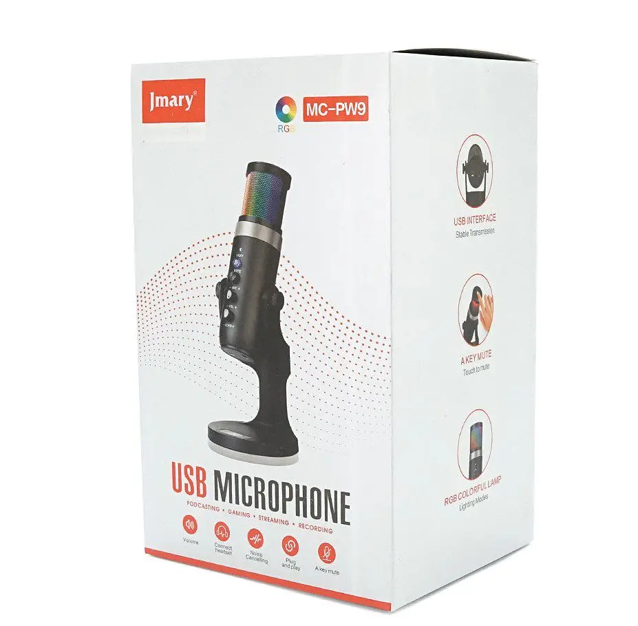 Професійний студійний конденсаторний мікрофон Jmary MCPW9 USB Black - фото 4