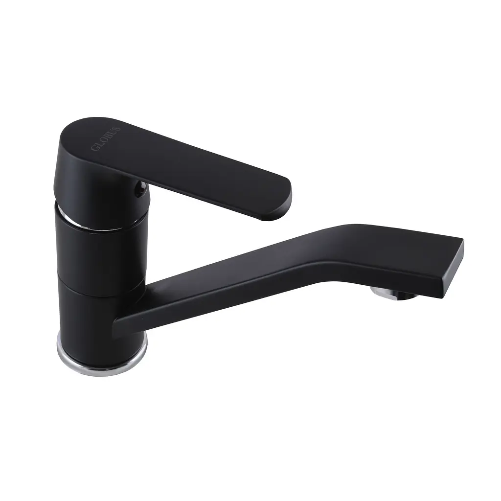 Змішувач для умивальника Globus Lux Laguna GLA-0203MQ-10-BB Чорний матовий - фото 4