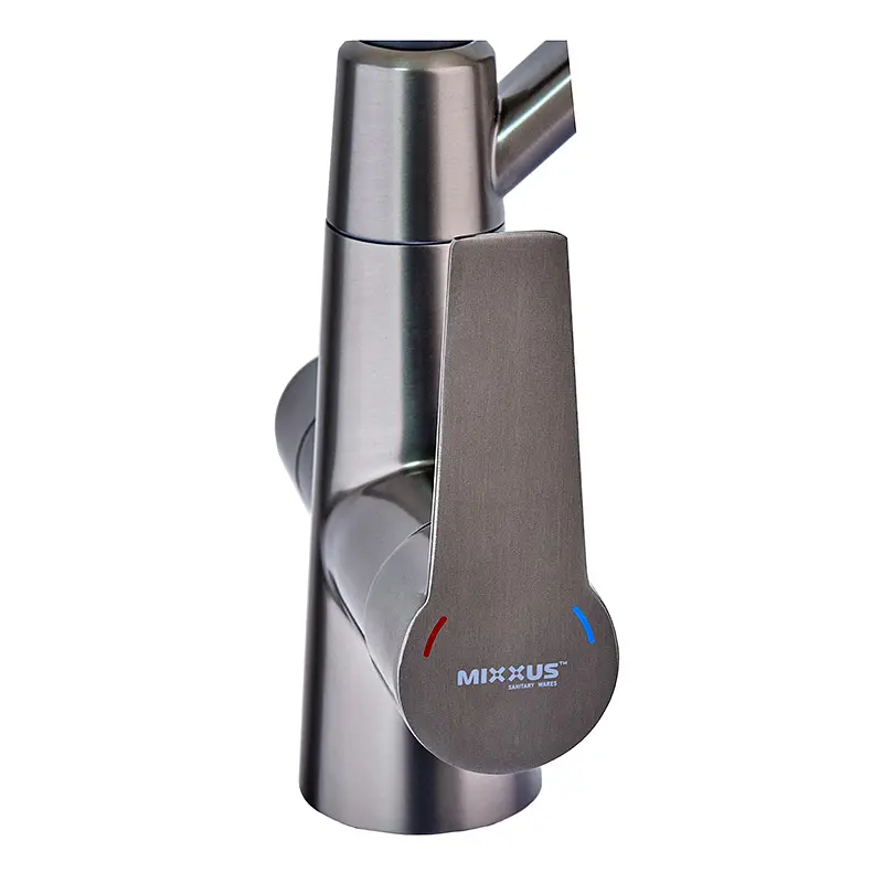Смеситель для кухни на две воды с гибким изливом Mixxus FUL-021 graphite MI6115 Графит - фото 2