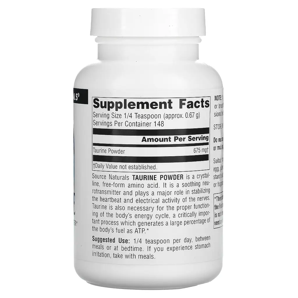 Таурин Source Naturals Taurine Powder 100 г - фото 2