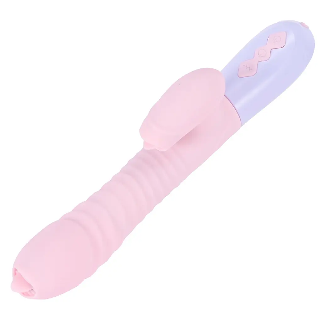 Вібратор Silicone Vibrator USB 7 Function and Thrusting Function / Heating Pink - фото 7