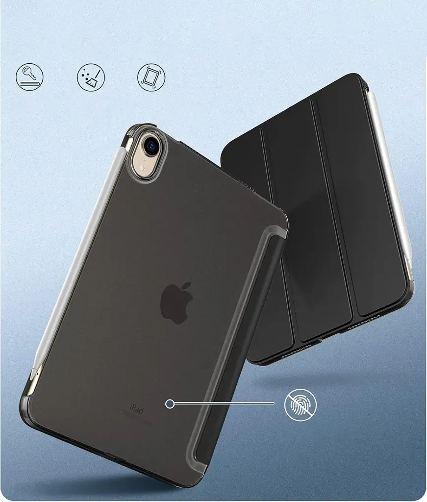 Чохол до планшета BeCover Tri Fold Hard Apple iPad Mini 7 2024 Black (712450) - фото 2