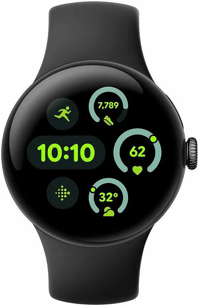 Смарт-часы Google Pixel Watch 3 41 mm Wi-Fi Matte Black Aluminum Case/Obsidian Active Band - фото 2