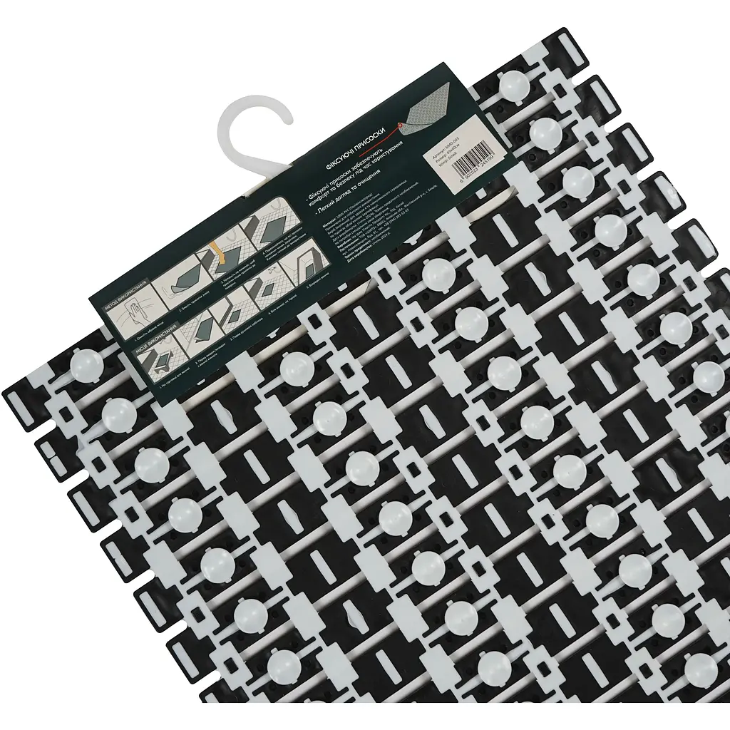 Килимок у ванну кімнату Eco Fabric смужка 69х40 см білий (6940-003) - фото 6