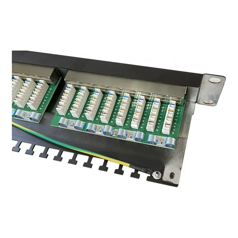 Патч-панель Atcom FP6224 19" 24хRJ-45 FTP 1U cat.6, в зборі