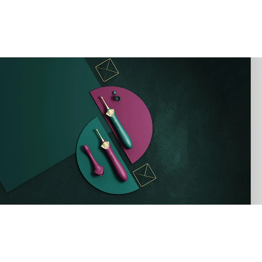 Вібратор Zalo Bess Pin Point Vibrator Вишуканий для клітора з насадками, 22х3.3 см чорний - фото 14