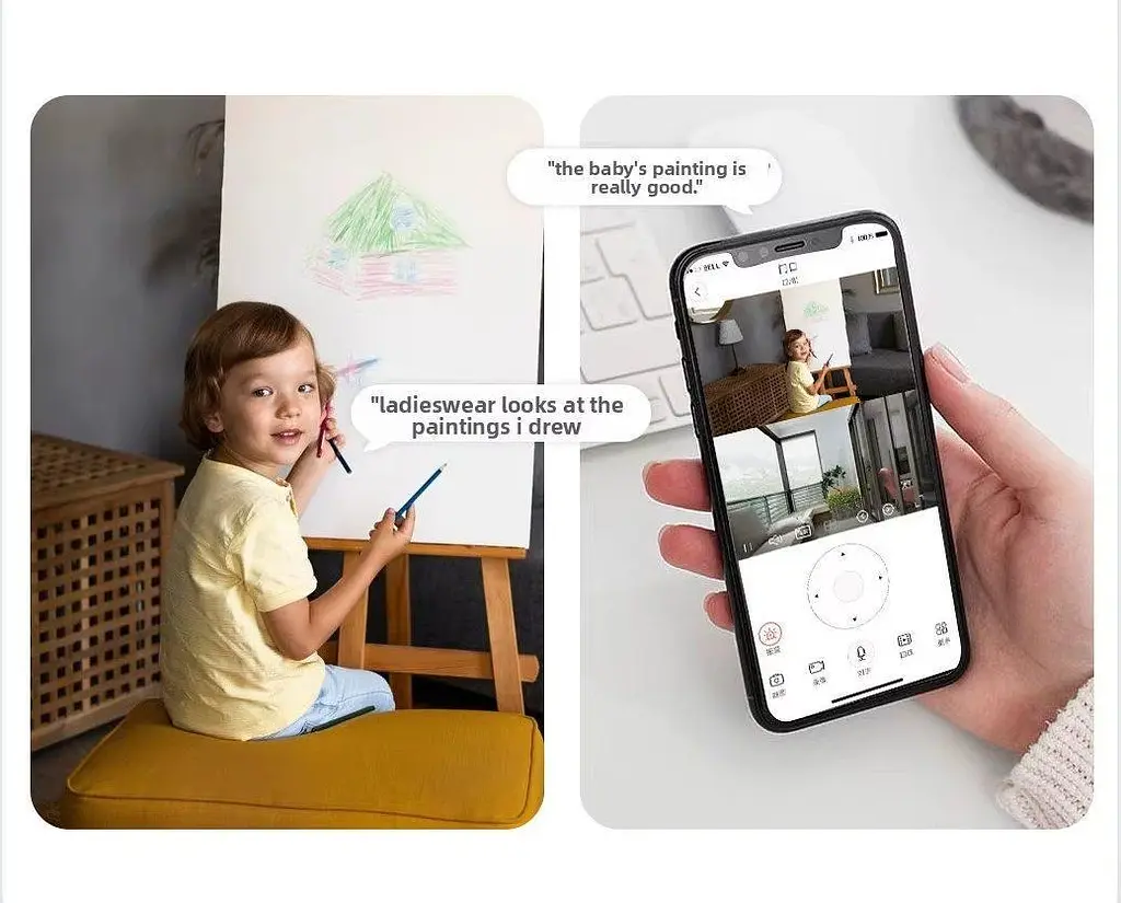Відеоняня Xiaovv BQ2 PRO 4-мегапіксельна IP-камера з подвійним об'єктивом Wi-Fi огляд 360 ° нічним баченням - фото 5