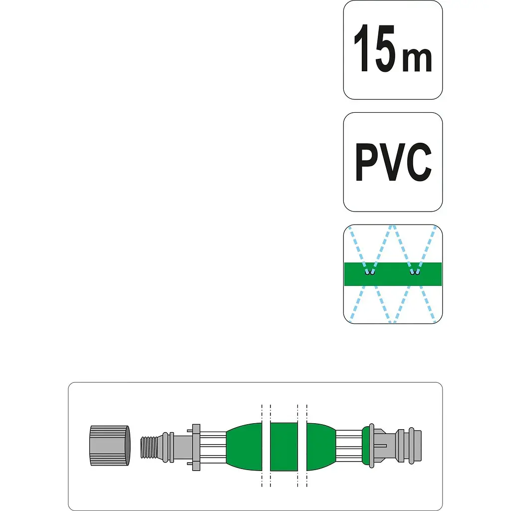 Шланг плоский с отверстиями для орошения Flo 15 м (89361) - фото 5