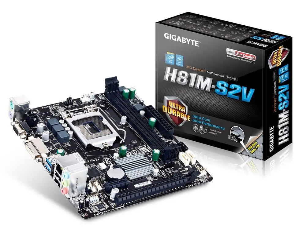 Материнская плата Gigabyte GA-H81M-S2V ( (Socket 1150, Intel H81, Micro-ATX) Б/у - фото 5