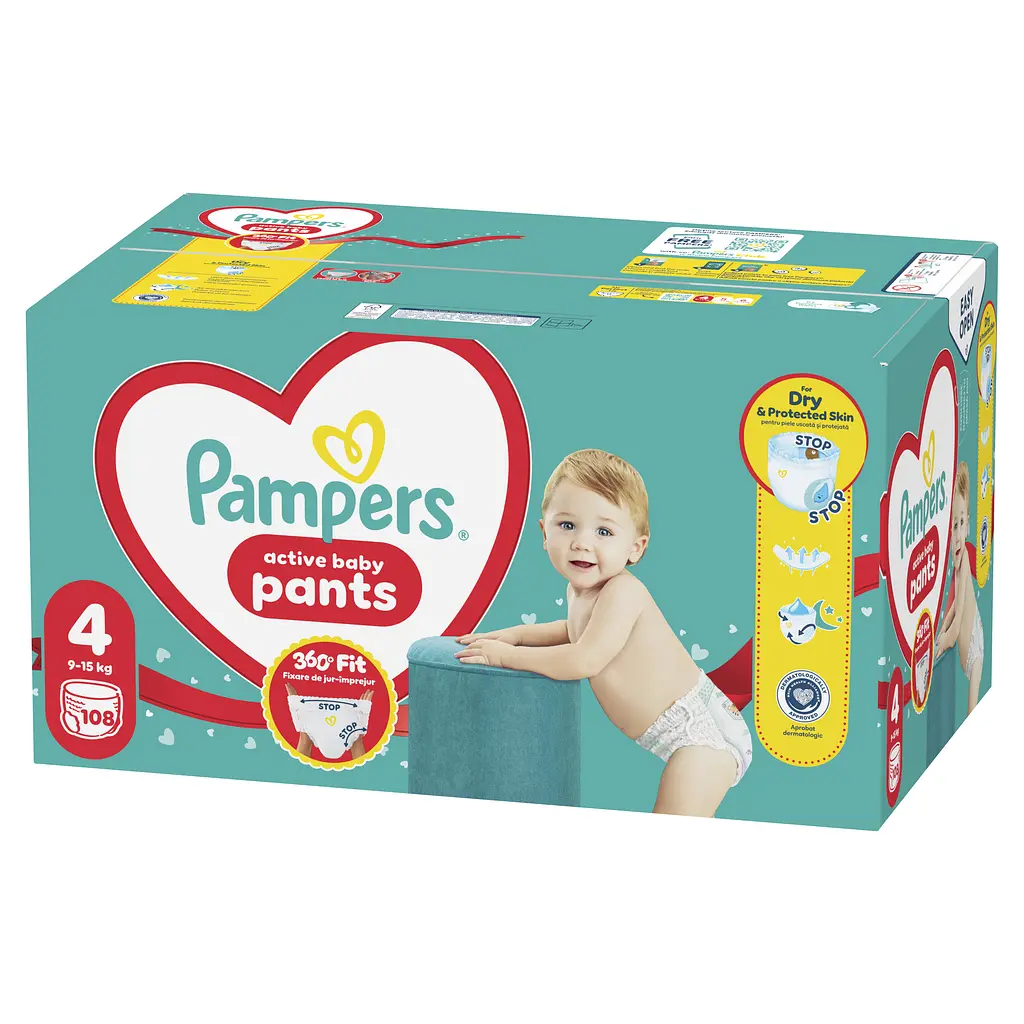 Набір підгузки-трусики Pampers Active Baby Pants Розмір 4 (9-15 кг) 108 шт.  - фото 2