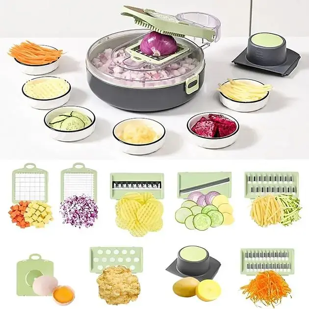 Овочерізка з контейнером Vegetable Cutter 9 в 1 - фото 6