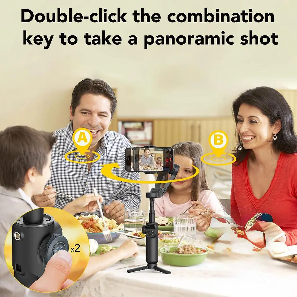 Триосьовий стабілізатор AOCHUAN Professional Gimbal Stabilizer for Smartphone Smart X2 Чорний - фото 8