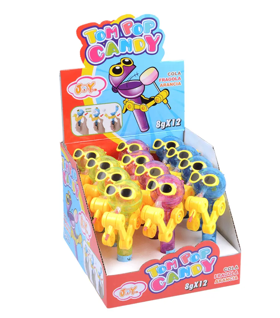 Льодяник з тримачем Tom Pop Candy Joygum Робот в окулярах 1шт, 8г - фото 6