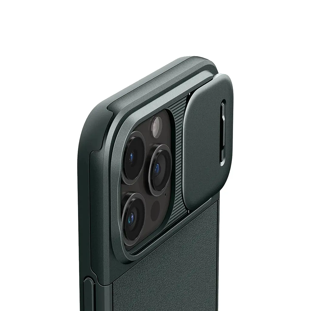 Чехол Spigen Optik Armor MagSafe для iPhone 15 Pro Abyss Green (ACS06739) + защитное стекло - фото 7