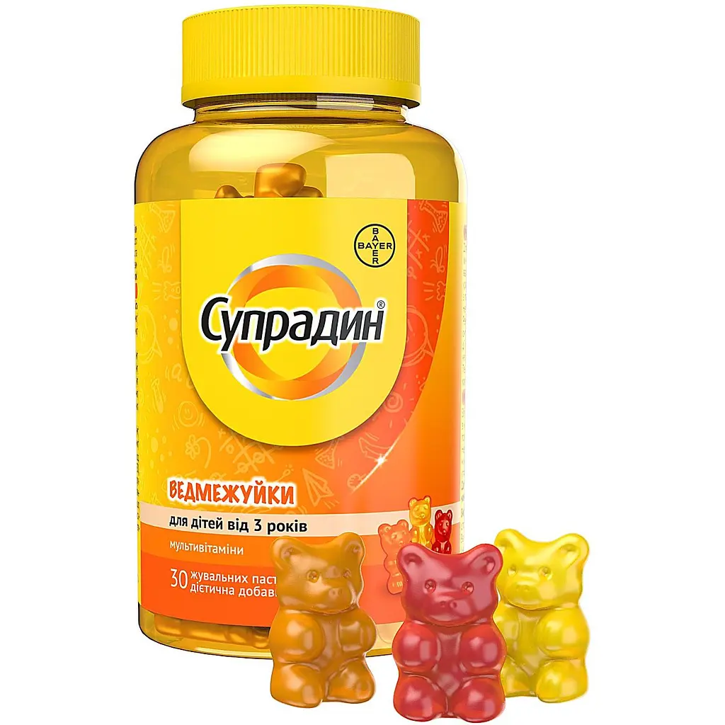 Вітамінний комплекс для дітей Супрадин Ведмежуйки пастилки жувальні №30 - фото 3