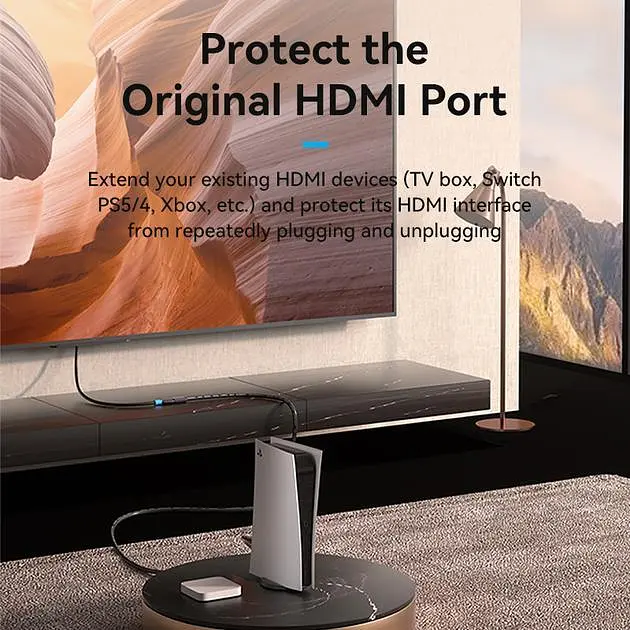 Удлинитель HDMI 2.0 Vention 1м 4K@60Hz, 1080p@120Hz 18 Гбит/с HDR 3D Черный (AHCBF) - фото 8