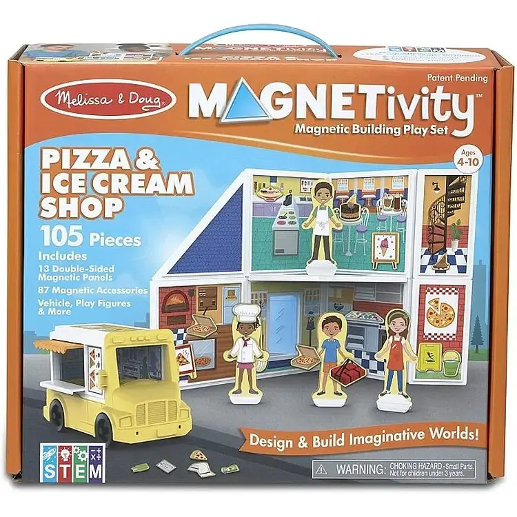 Ігровий набір Melissa & Doug Магазин піци та морозива магнітний (MD30658)