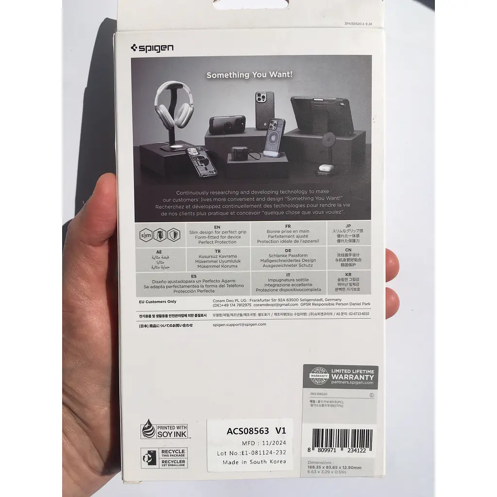 Протиударний чохол із підставкою для Samsung Galaxy S24 FE (S721) Spigen Slim Armor Metal Slate ACS08563 - фото 4