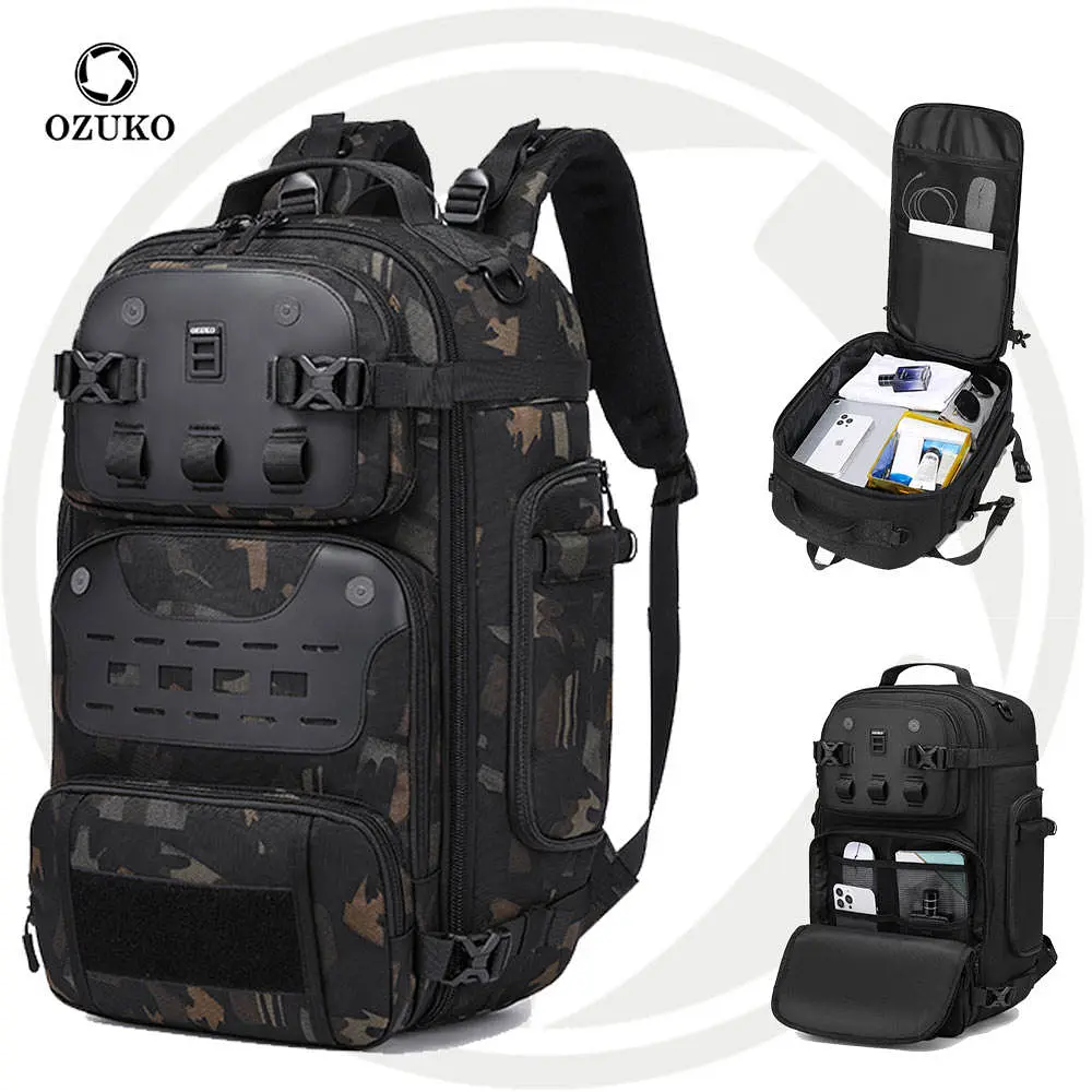 Рюкзак міський Ozuko 9590L ранець з відсіком для ноутбука до 15.6'' 32л Camo (19349) - фото 2