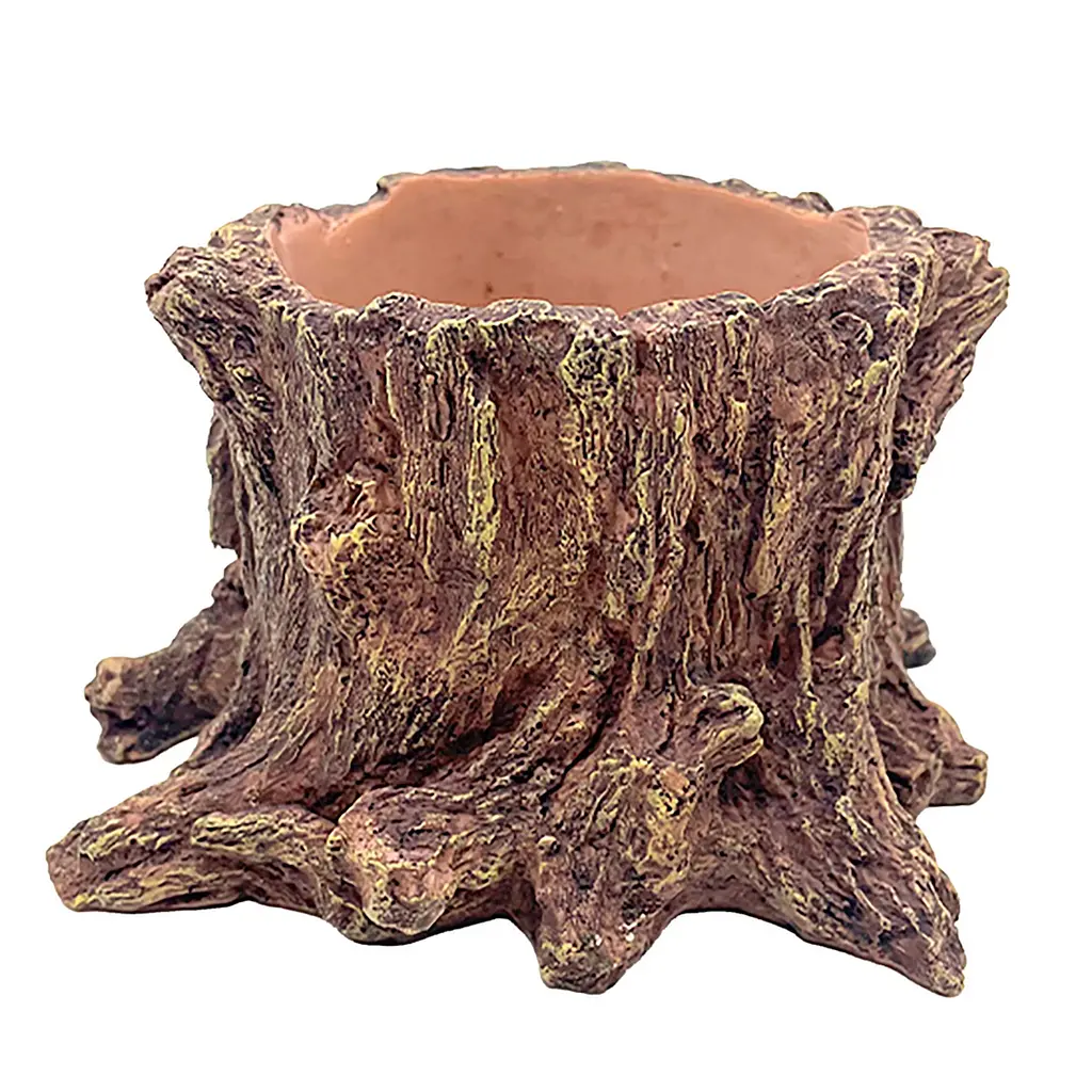 Декорація Hobby Wildwood Stump 15x14,5x9 см - декоративний пень, поїлка, горщик для тераріуму (40849) - фото 5
