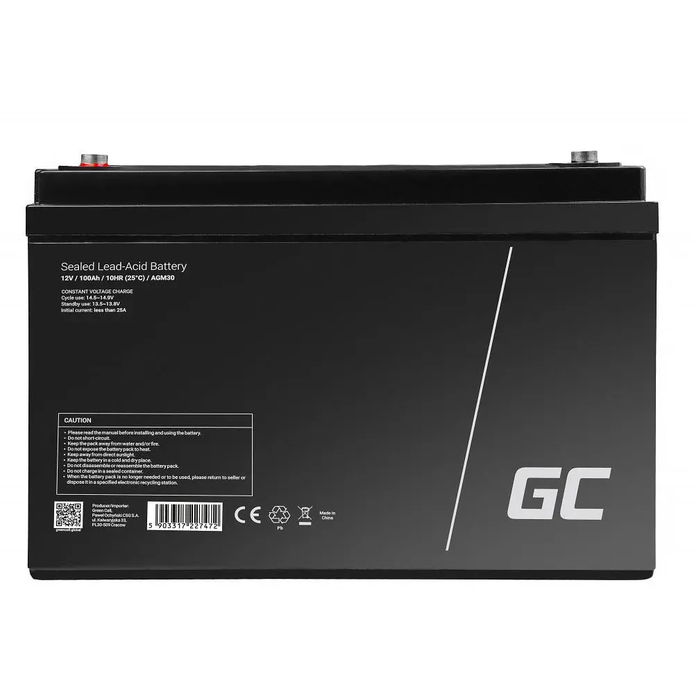 Аккумуляторная батарея Green Cell AGM 12V 100 Ah VRLA - фото 2