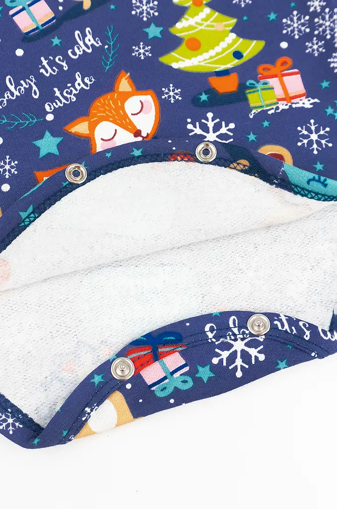 Комплект дитячий боді-гольф зі штанами Christmas Fox з начосом - фото 5