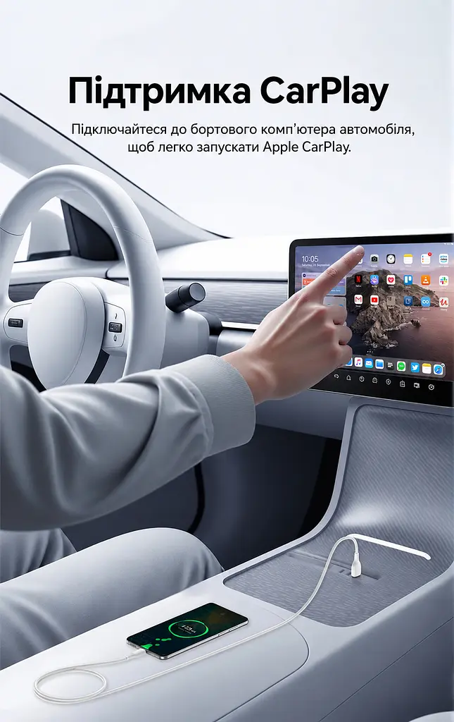 Кабель Vention CWBBH USB-A - USB-C 100 Вт 6 А 2 м чорний (CWBBH) - фото 12