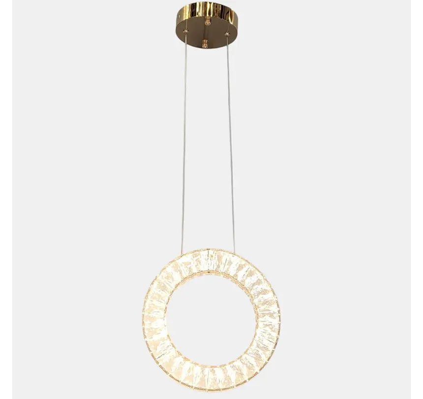 Одинарний кришталевий LED-підвіс Artlight 7270/201GD кільце, золото, 23 Вт - фото 5