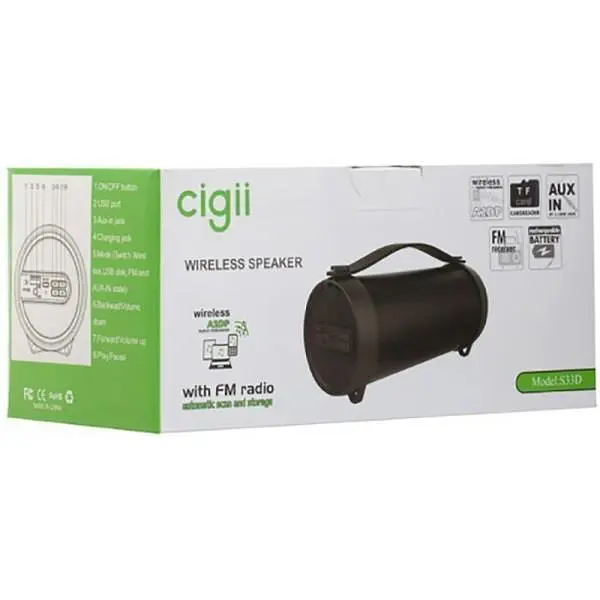 Портативная Bluetooth колонка Cigii S33D 8W (Black) - фото 6