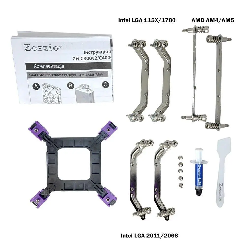 Кулер для процесора Zezzio ZH-500K ARGB Ultra Fan (ZH-500K ARGB Ultra Fan) - фото 6