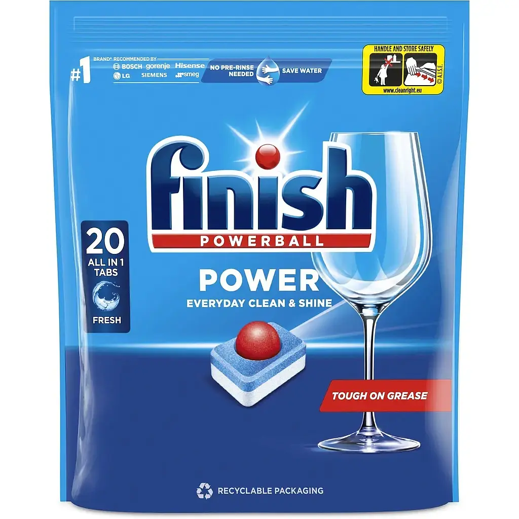 Таблетки для посудомийних машин Finish All in 1, 20 шт. (5900627090215)